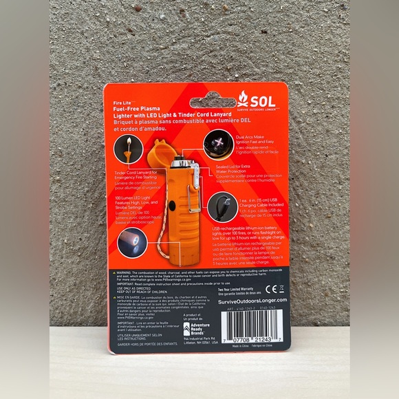 SOL Fire Lite Fuel-Free Lighter - Rechargeable - Picture 2 of 11